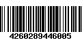 Código de Barras 4260289446005