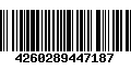 Código de Barras 4260289447187