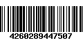 Código de Barras 4260289447507