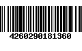 Código de Barras 4260290181360