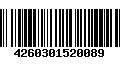 Código de Barras 4260301520089