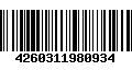 Código de Barras 4260311980934