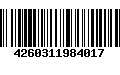 Código de Barras 4260311984017