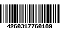 Código de Barras 4260317760189