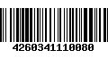 Código de Barras 4260341110080