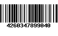 Código de Barras 4260347899040