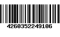 Código de Barras 4260352249106