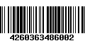 Código de Barras 4260363486002