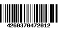 Código de Barras 4260370472012