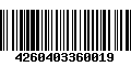 Código de Barras 4260403360019