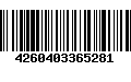 Código de Barras 4260403365281