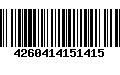 Código de Barras 4260414151415