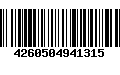 Código de Barras 4260504941315