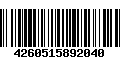 Código de Barras 4260515892040