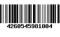 Código de Barras 4260545981004