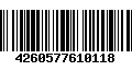 Código de Barras 4260577610118