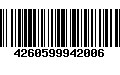 Código de Barras 4260599942006