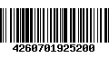 Código de Barras 4260701925200