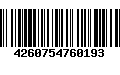 Código de Barras 4260754760193