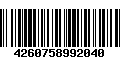 Código de Barras 4260758992040