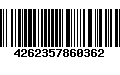 Código de Barras 4262357860362