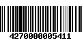 Código de Barras 4270000005411