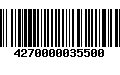 Código de Barras 4270000035500