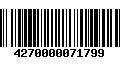 Código de Barras 4270000071799