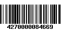 Código de Barras 4270000084669