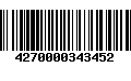 Código de Barras 4270000343452