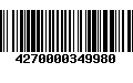 Código de Barras 4270000349980