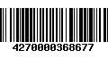 Código de Barras 4270000368677