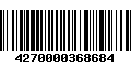 Código de Barras 4270000368684