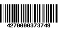 Código de Barras 4270000373749