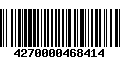 Código de Barras 4270000468414