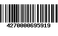 Código de Barras 4270000695919