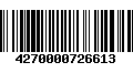 Código de Barras 4270000726613