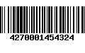 Código de Barras 4270001454324