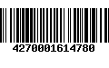 Código de Barras 4270001614780