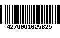 Código de Barras 4270001625625