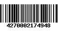 Código de Barras 4270002174948