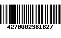 Código de Barras 4270002381827