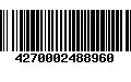 Código de Barras 4270002488960