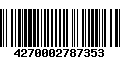 Código de Barras 4270002787353