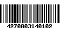 Código de Barras 4270003140102