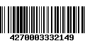 Código de Barras 4270003332149