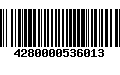 Código de Barras 4280000536013