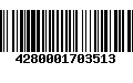 Código de Barras 4280001703513