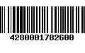 Código de Barras 4280001782600