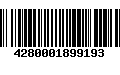 Código de Barras 4280001899193